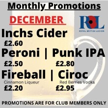 Monthly Bar Promotions