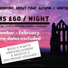 Winter rooms *£60 per night