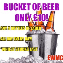 Bucket of beer £10!!
