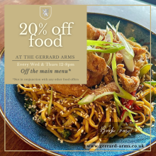 20% OFF FOOD throughout November!!