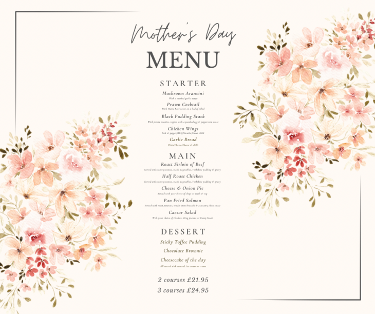 Mother’s Day Menu