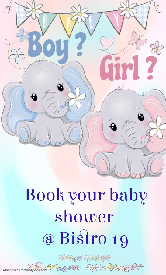 Book your baby shower or Gender reveal