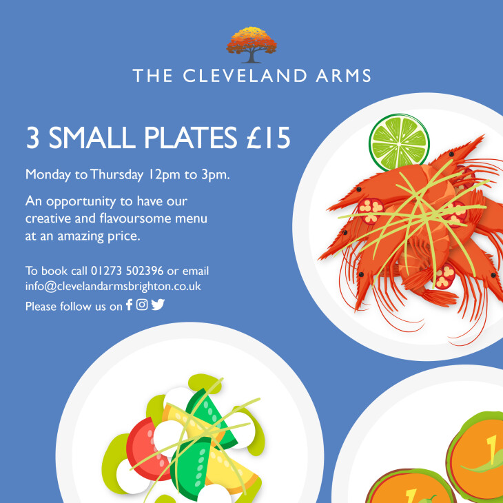 3 dishes for £15 lunchtimes!!