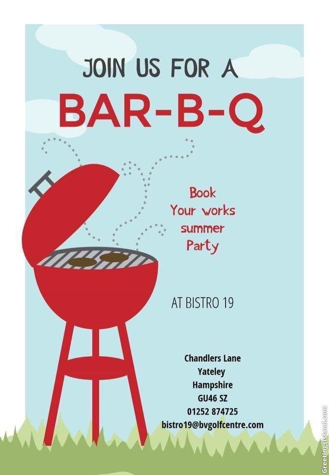 Book Your Company Summer BBQ