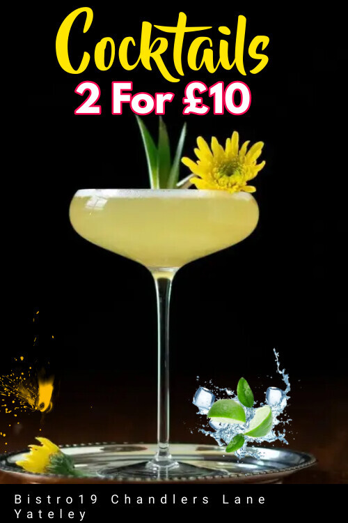 Special offer cocktails 2 for £10