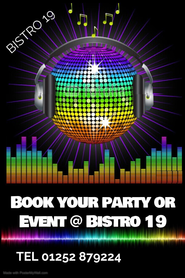 Book your party or special occasion