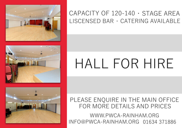Hall Hire - BIG Discounts for Friday's