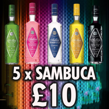 5 x Sambuca for £10